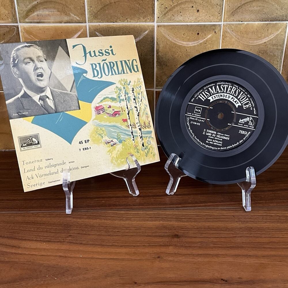 Jussi Björling Tonerna Land Du Välsignade 45rpm 7" EP His Master's Voice 7EBS-1